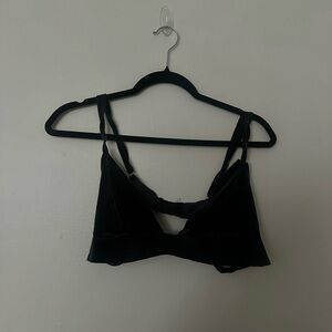Elegant Black Velvet Bralette- Urban Outfitters